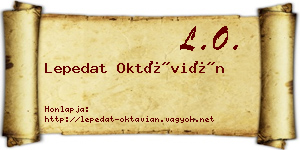 Lepedat Oktávián névjegykártya
